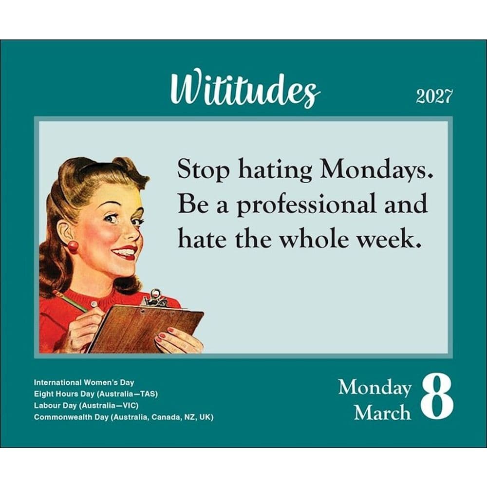 Wititudes 2027 Desk Calendar Second Alternate Image