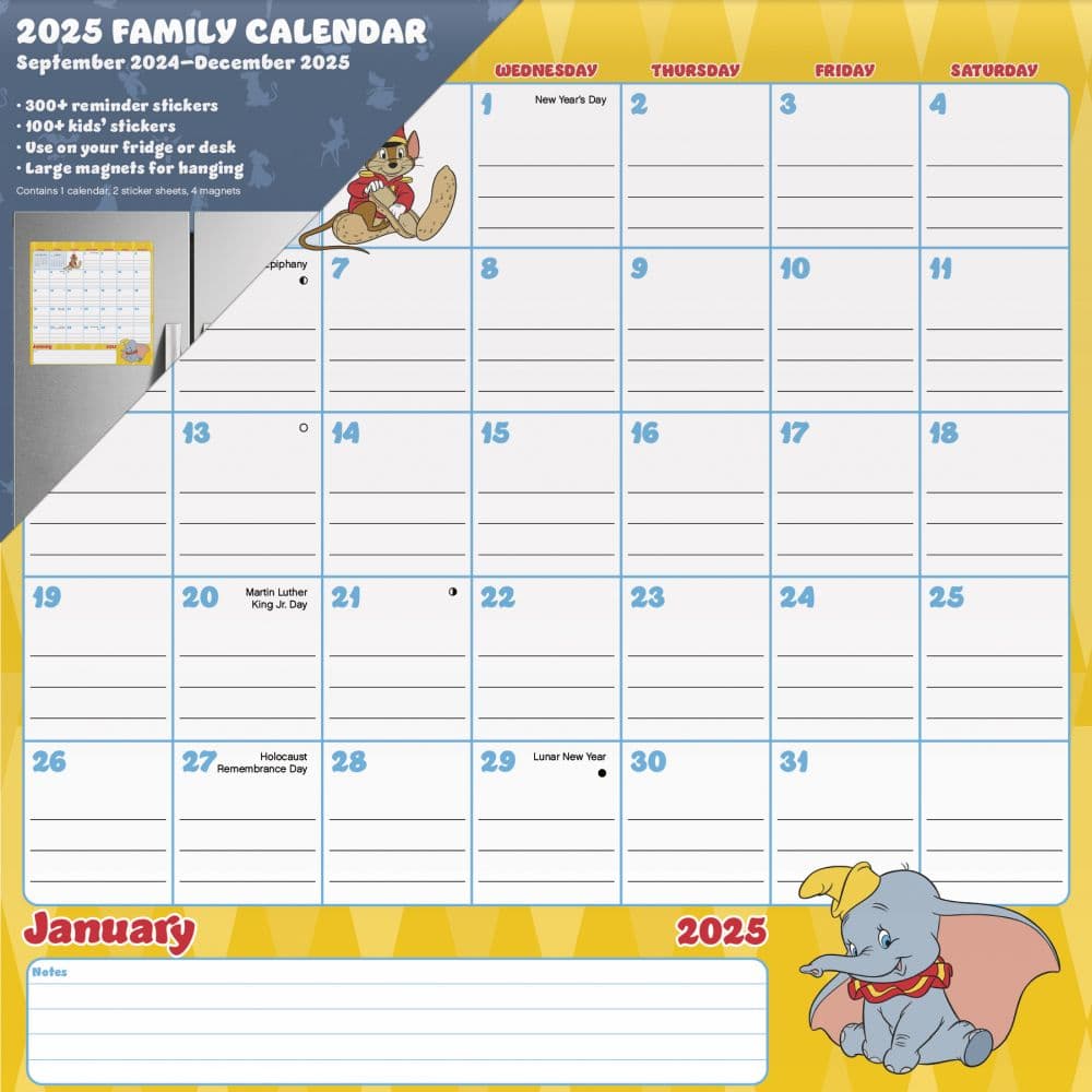 Disney Classic 2025 Magnetic Wall Calendar Main Image