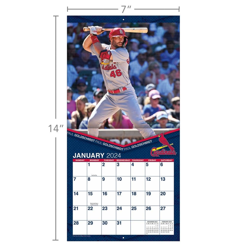 St Louis Cardinals 2024 Mini Wall Calendar