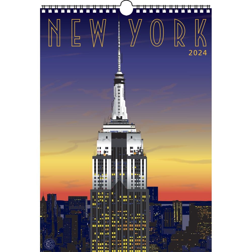 New York Landmarks Poster 2024 Wall Calendar Main Product Image width=&quot;1000&quot; height=&quot;1000&quot;
