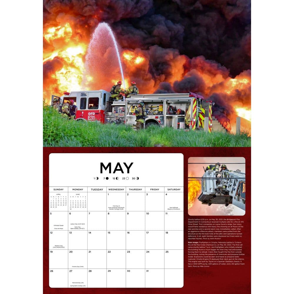 Fire Trucks in Action 2024 Wall Calendar Alternate Image 2