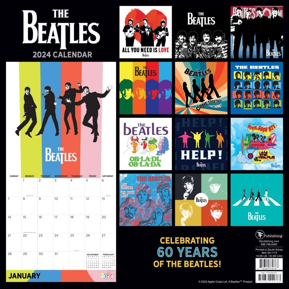 Beatles 2024 Wall Calendar