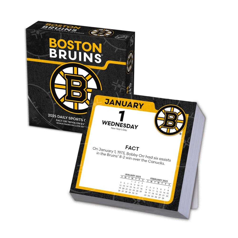 NHL Boston Bruins 2025 Desk Calendar