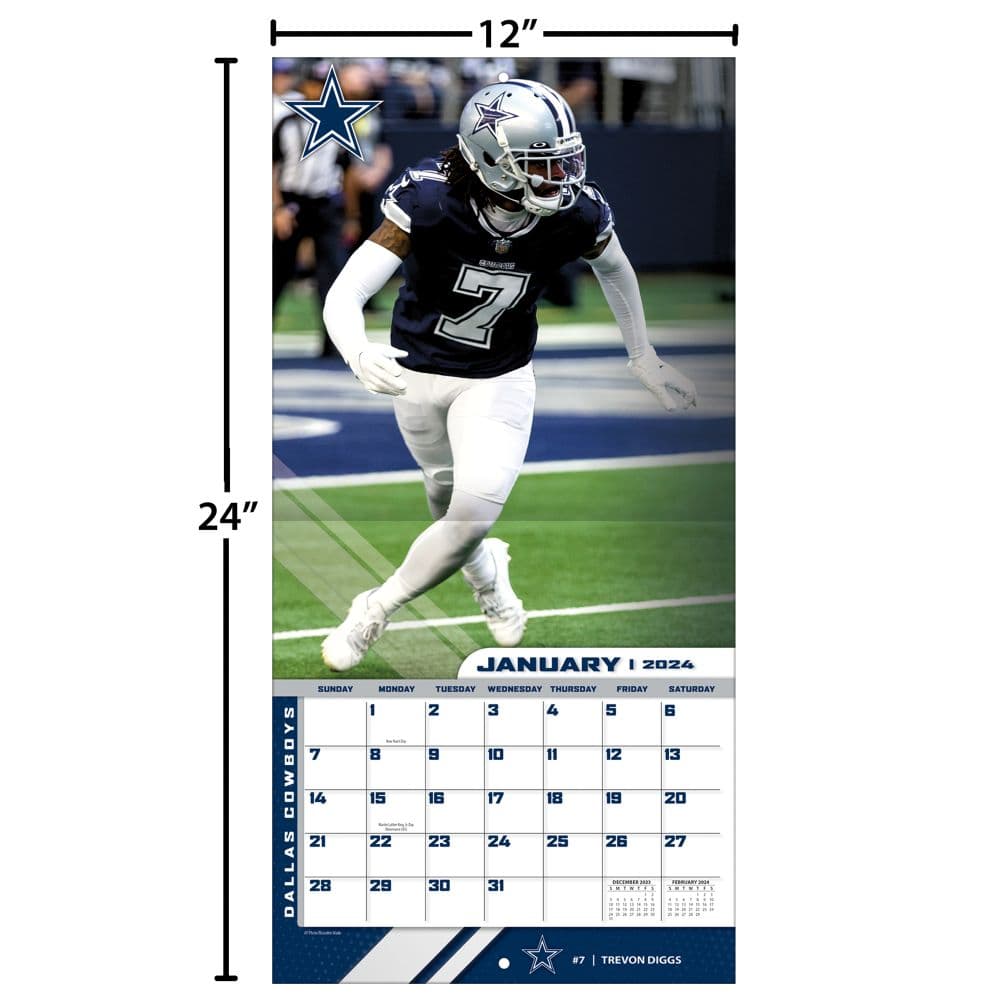 Dallas Cowboys 2024 Wall Calendar