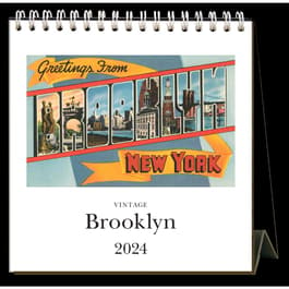 Brooklyn Nostalgic 2024 Easel Calendar