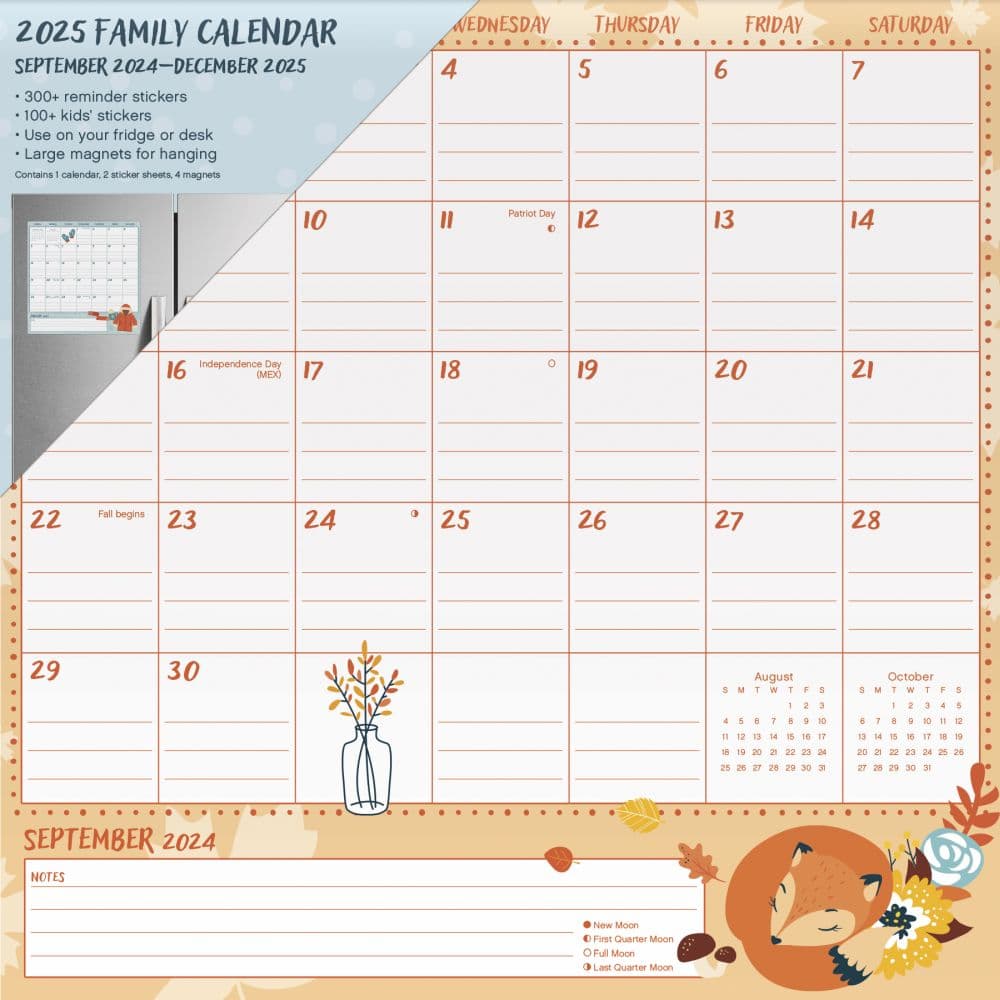 Family Design 2025 Magnetic Wall Calendar Alt1