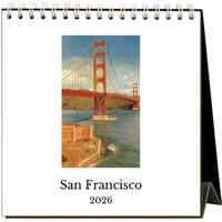 image San Francisco Nostalgic 2026 Easel Desk Calendar Main Product image