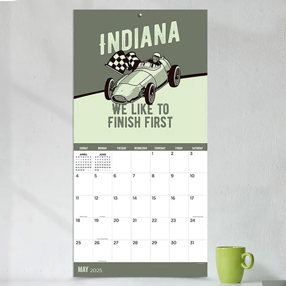 Home Indiana 2025 Wall Calendar Alternate 3