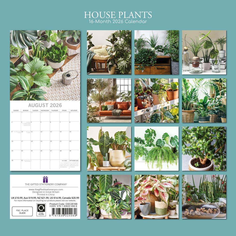 House Plants 2026 Wall Calendar First Alternate Image