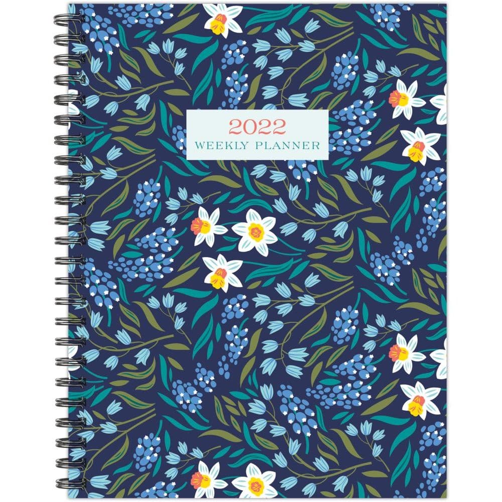 Blue Flowers 2022 Soft Cover Weekly Planner