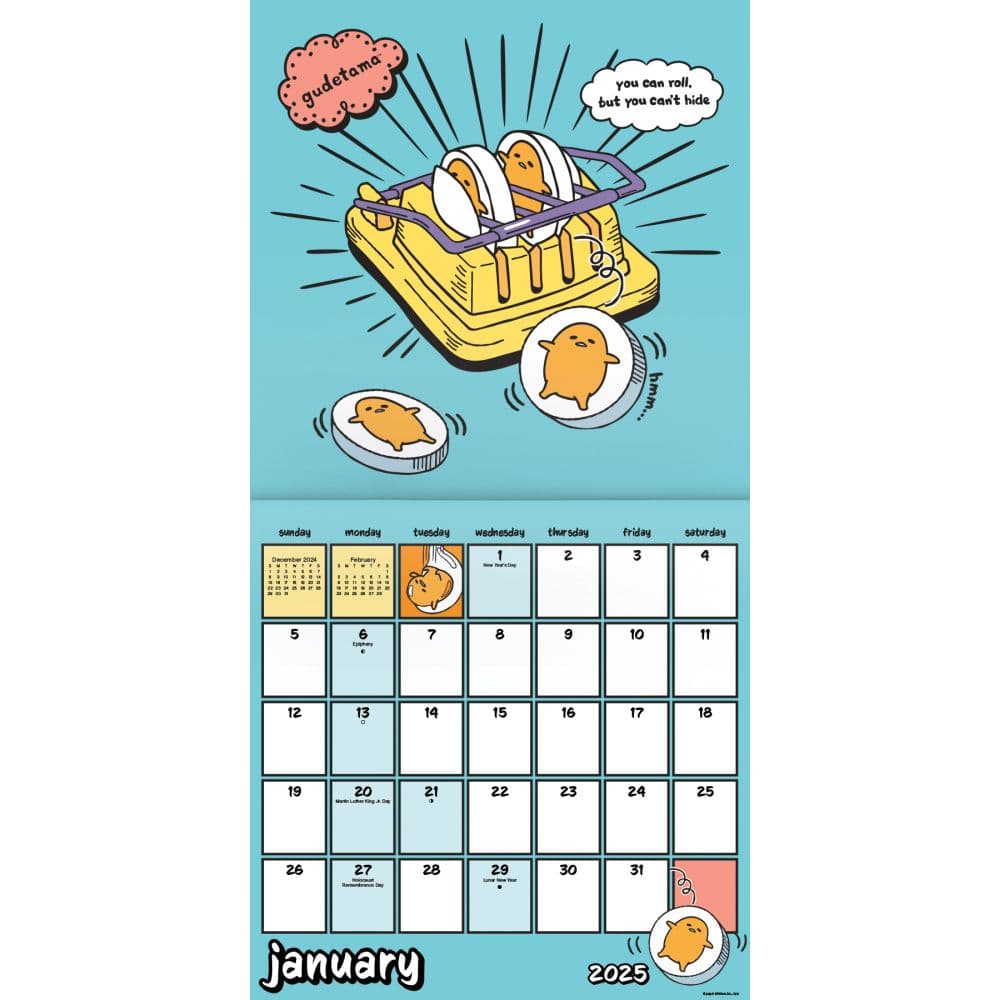 Gudetama 2025 Wall Calendar First Alternate Image width=&quot;1000&quot; height=&quot;1000&quot;