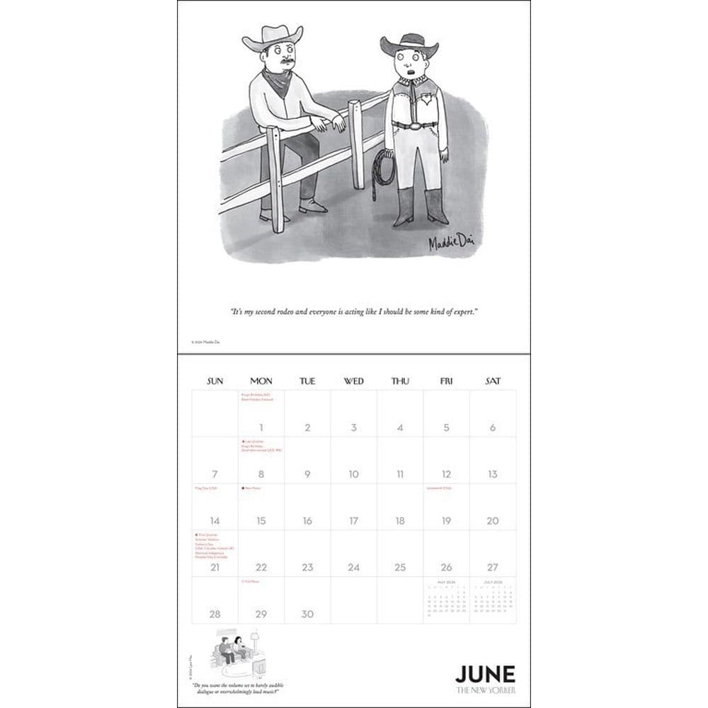 New Yorker Cartoons 2026 Wall Calendar Third Alternate Image