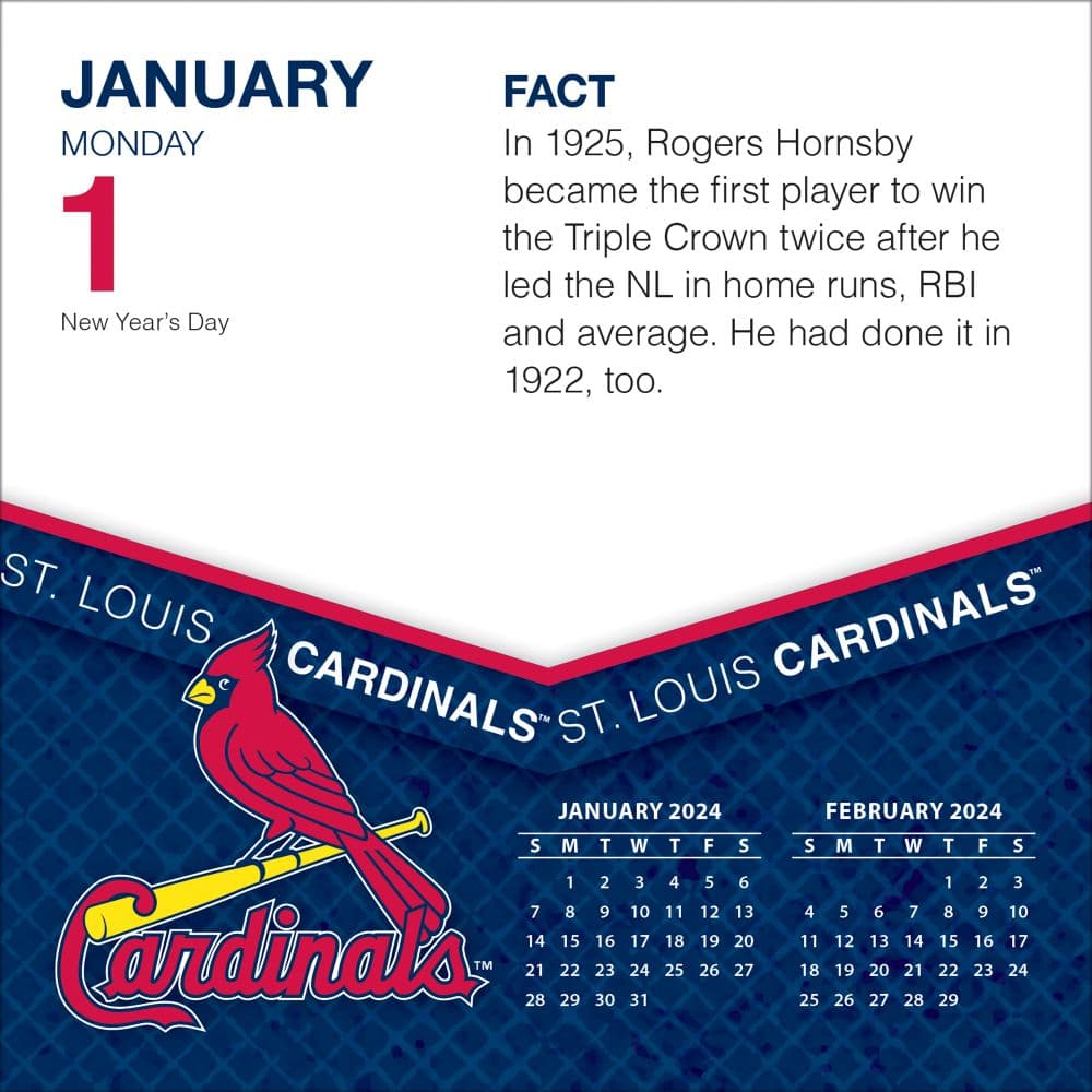 MLB St Louis Cardinals 2024 Desk Calendar