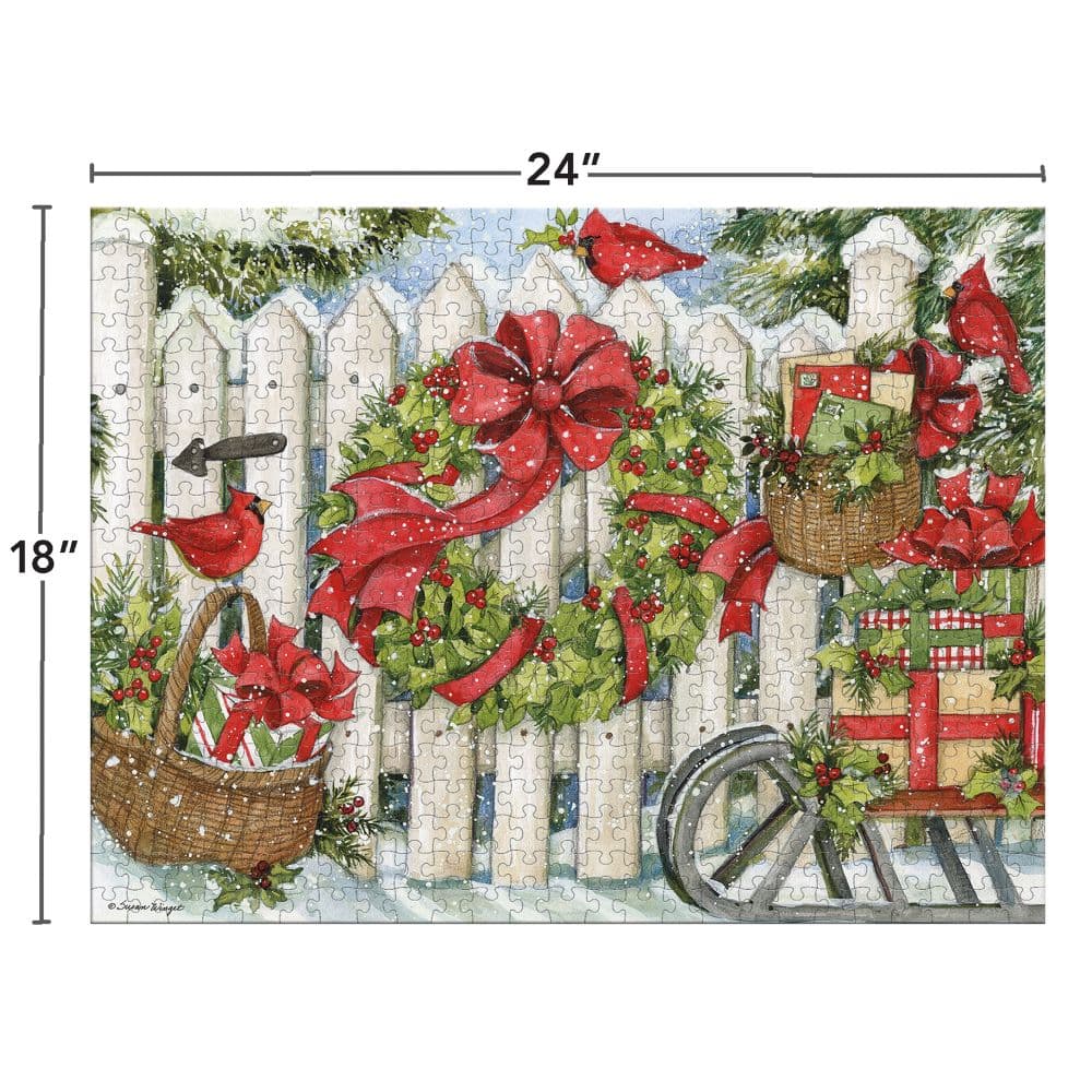 Christmas Fence 500 Piece Puzzle Fifth Alternate Image