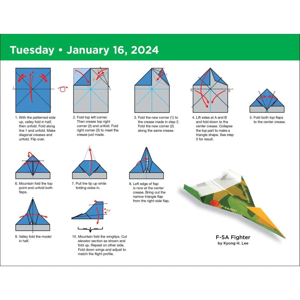 Paper Airplane 2024 Desk Calendar Alternate Image 4