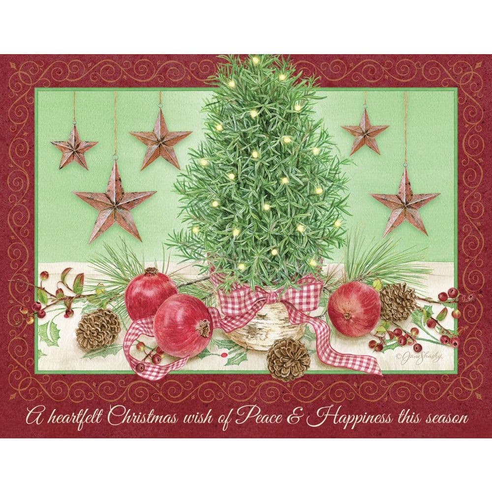 Rosemary Tree Boxed Christmas Cards (18 pack) w/ Decorative Box by Jane