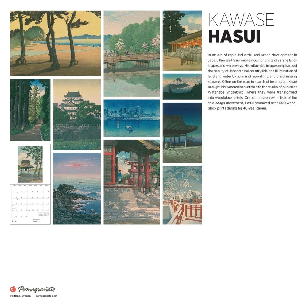 Kawase Hasui 2026 Wall Calendar First Alternate Image