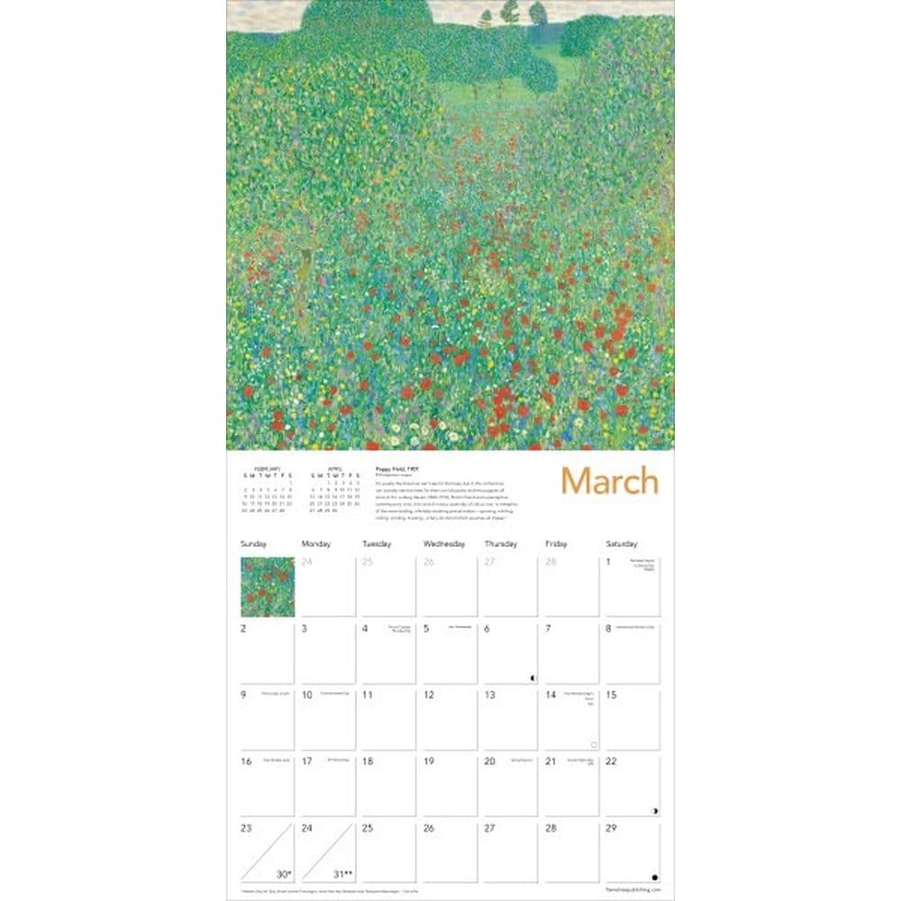 Klimt Landscapes 2025 Wall Calendar Second Alternate Image