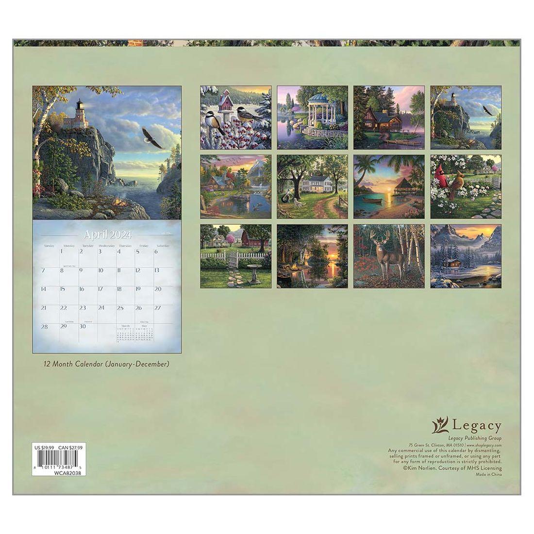 Peace and Tranquility 2024 Wall Calendar - Calendars.com