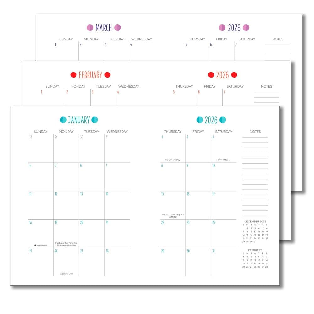 Fresh and Colorful Weekly Softcover 2026 Planner Second Alternate Image