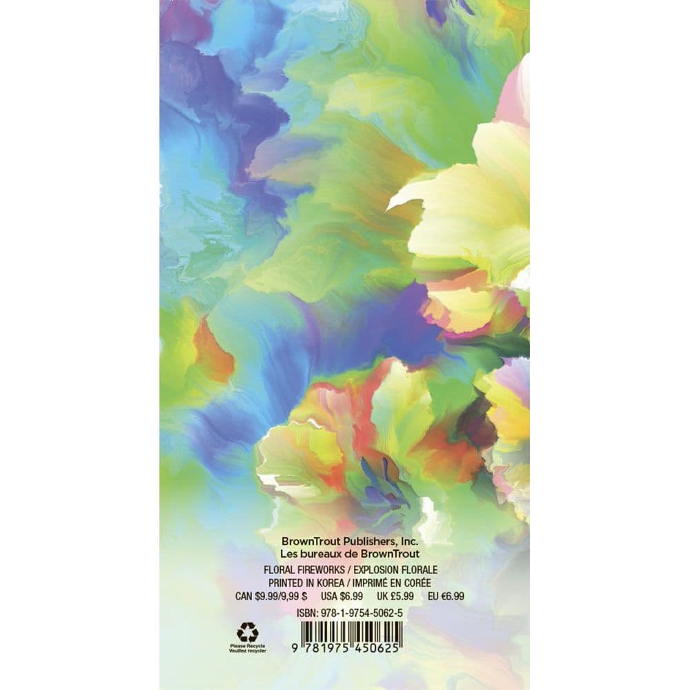 Floral Fireworks Explosion Florale 2023-2024 Two Year Bilingual English French Pocket Planner