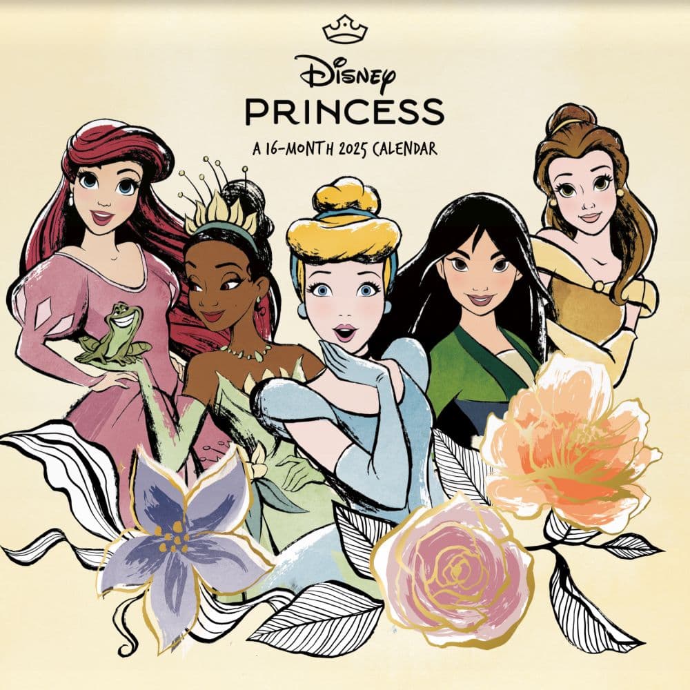 Disney Princess 2025 Wall Calendar Main Product Image width=&quot;1000&quot; height=&quot;1000&quot;