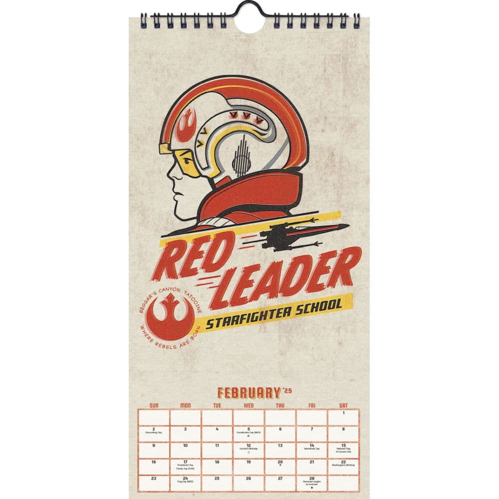 Star Wars 2025 Slim Wall Calendar Alt3