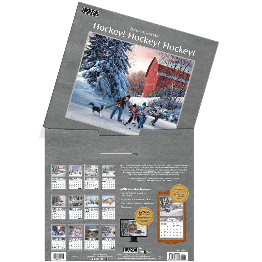 Hockey Hockey Hockey 2026 Wall Calendar by D.R. Laird_ALT3