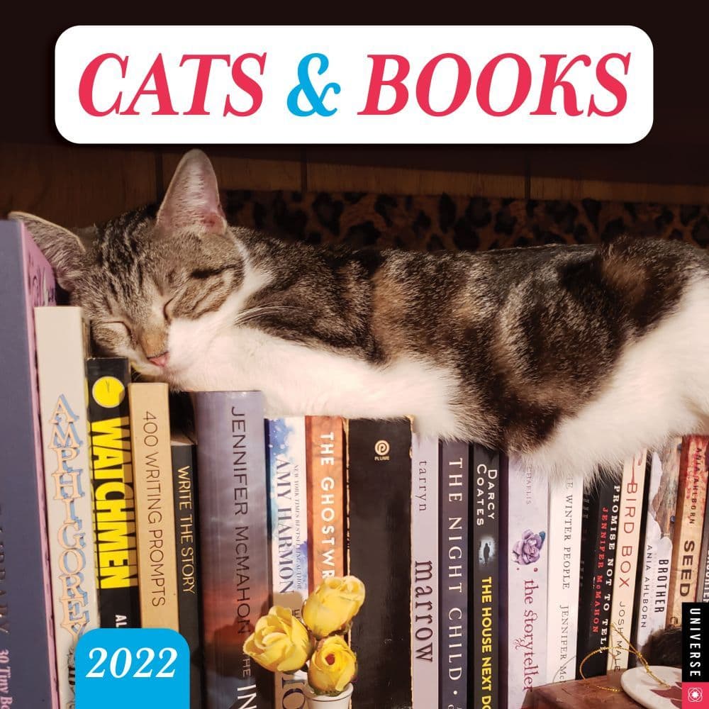 Cats and Books 2022 Wall Calendar