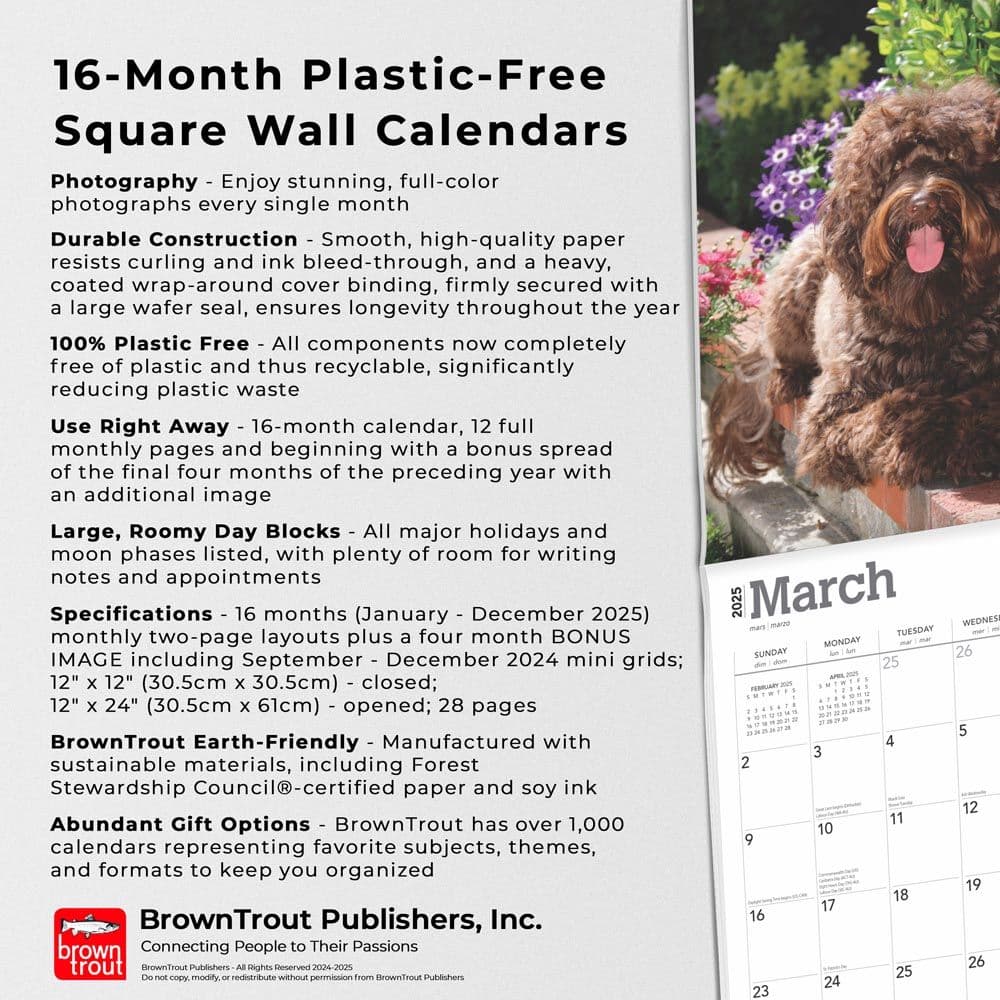 Labradoodles 2025 Wall Calendar Fifth Alternate Image width=&quot;1000&quot; height=&quot;1000&quot;