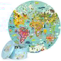 image World Map 150 Piece Round Puzzle Main Product Image