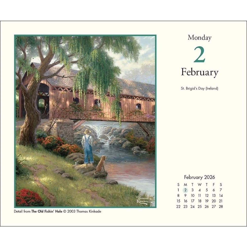Thomas Kinkade Painter of Light 2026 Desk Calendar Third Alternate Image