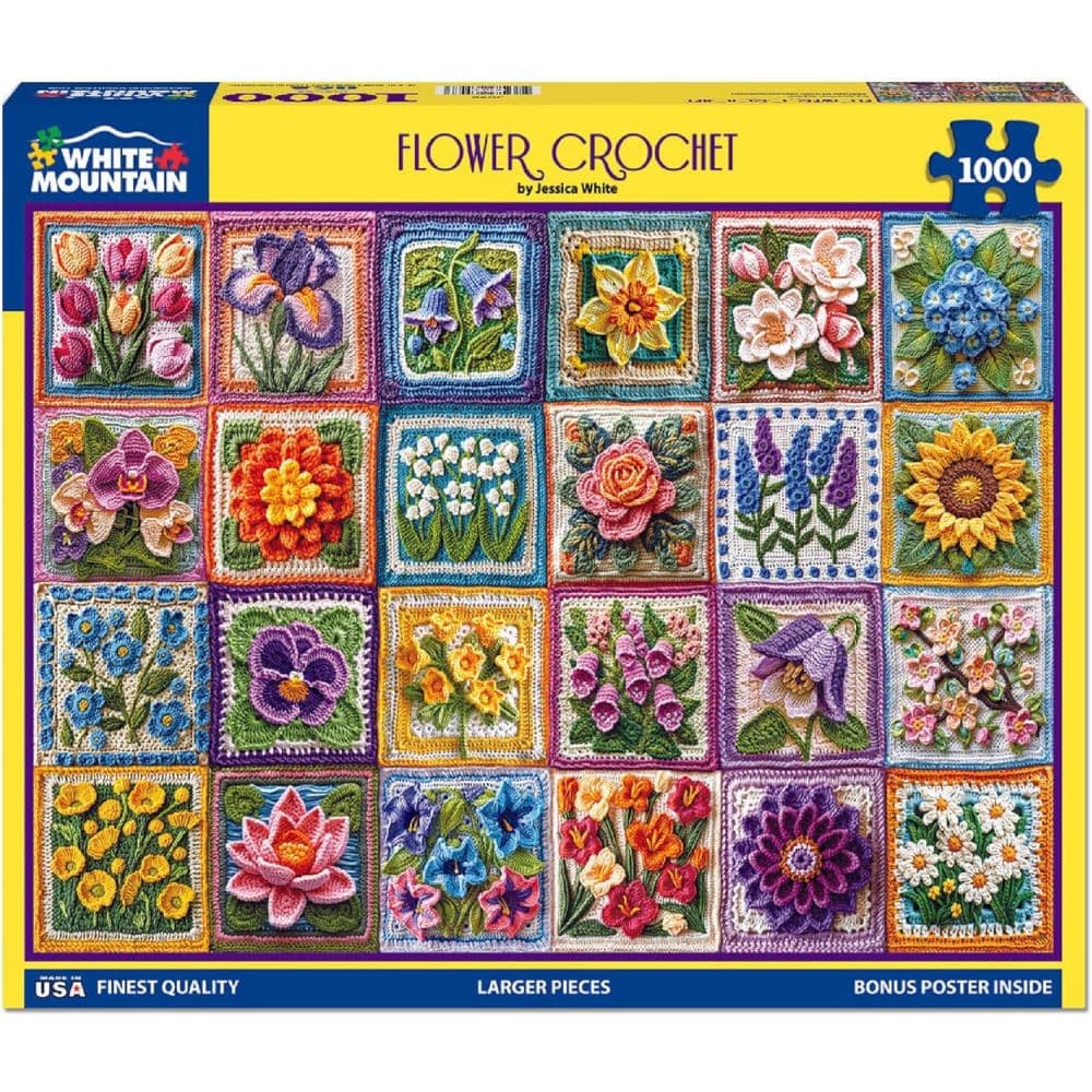 image Flower Crochet 1000 Piece Puzzle by Jessica White Main Product Image