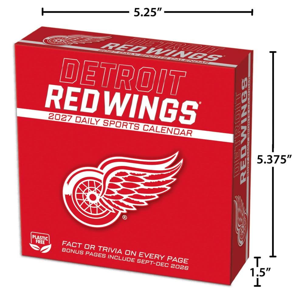 NHL Detroit Red Wings 2027 Desk Calendar Fifth Alternate Image
