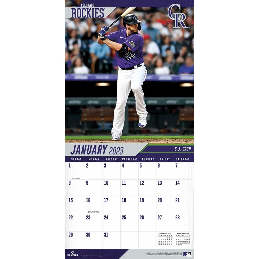 MLB Colorado Rockies 2023 Wall Calendar - Calendars.com