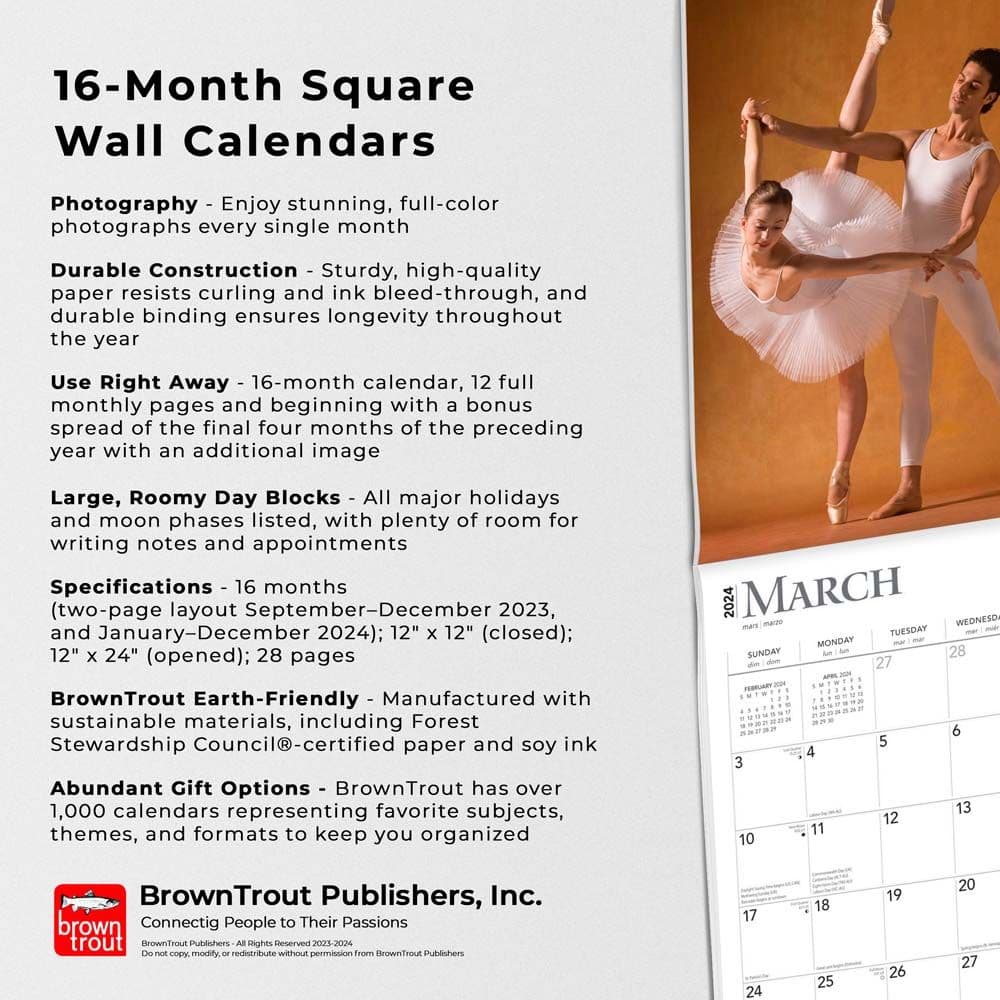 Ballet 2024 Wall Calendar