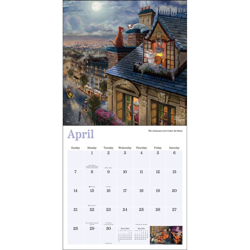 Kinkade Disney Collection 2024 Wall Calendar