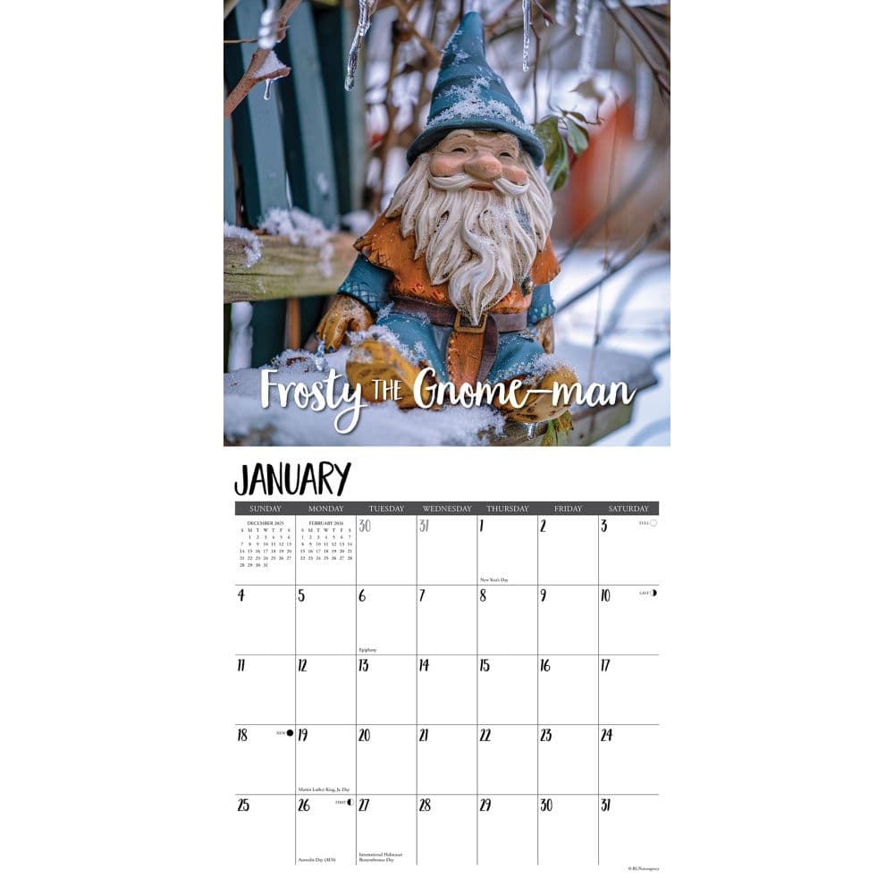 Garden Gnomes 2026 Wall Calendar Second Alternate Image