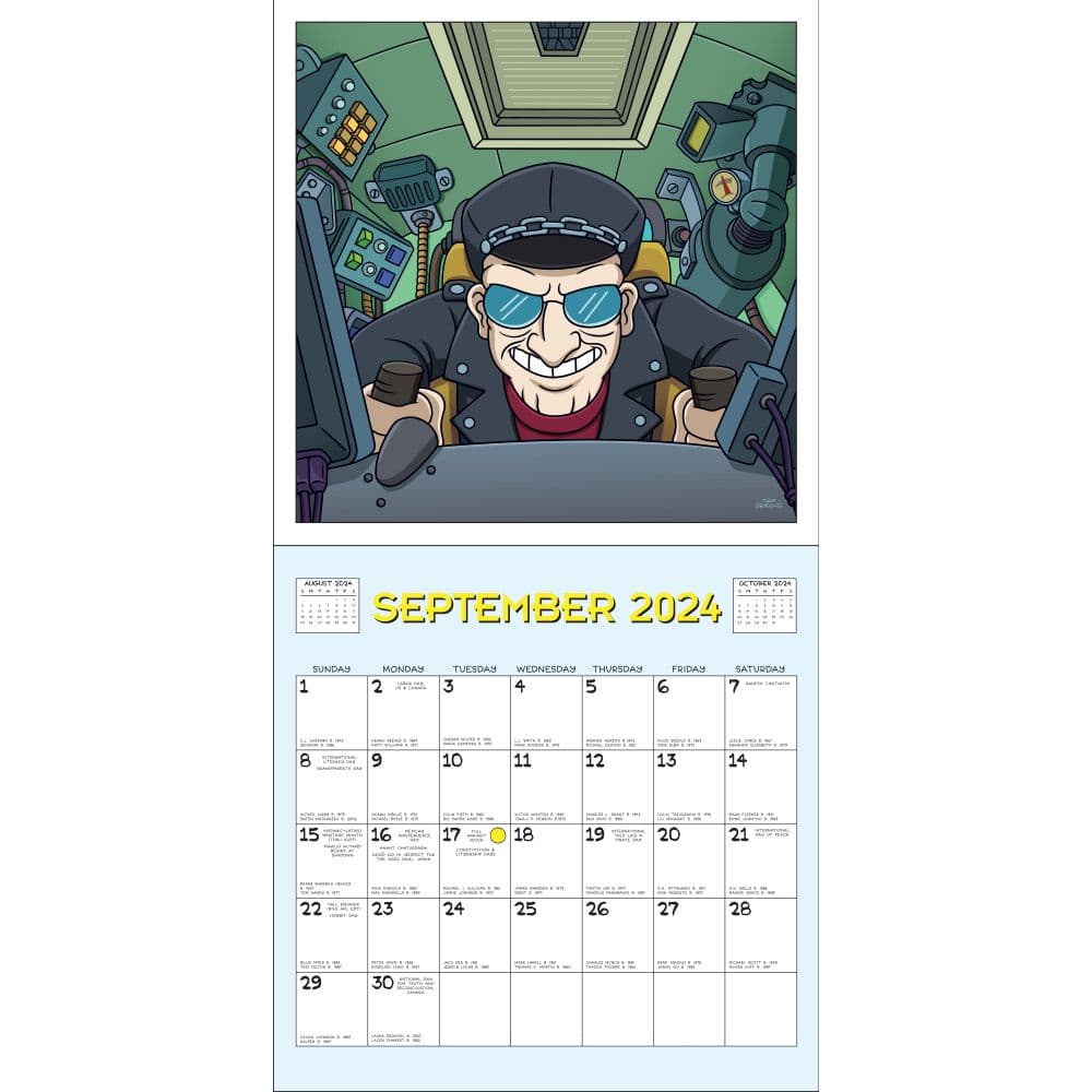 Futurama 2024 Wall Calendar September