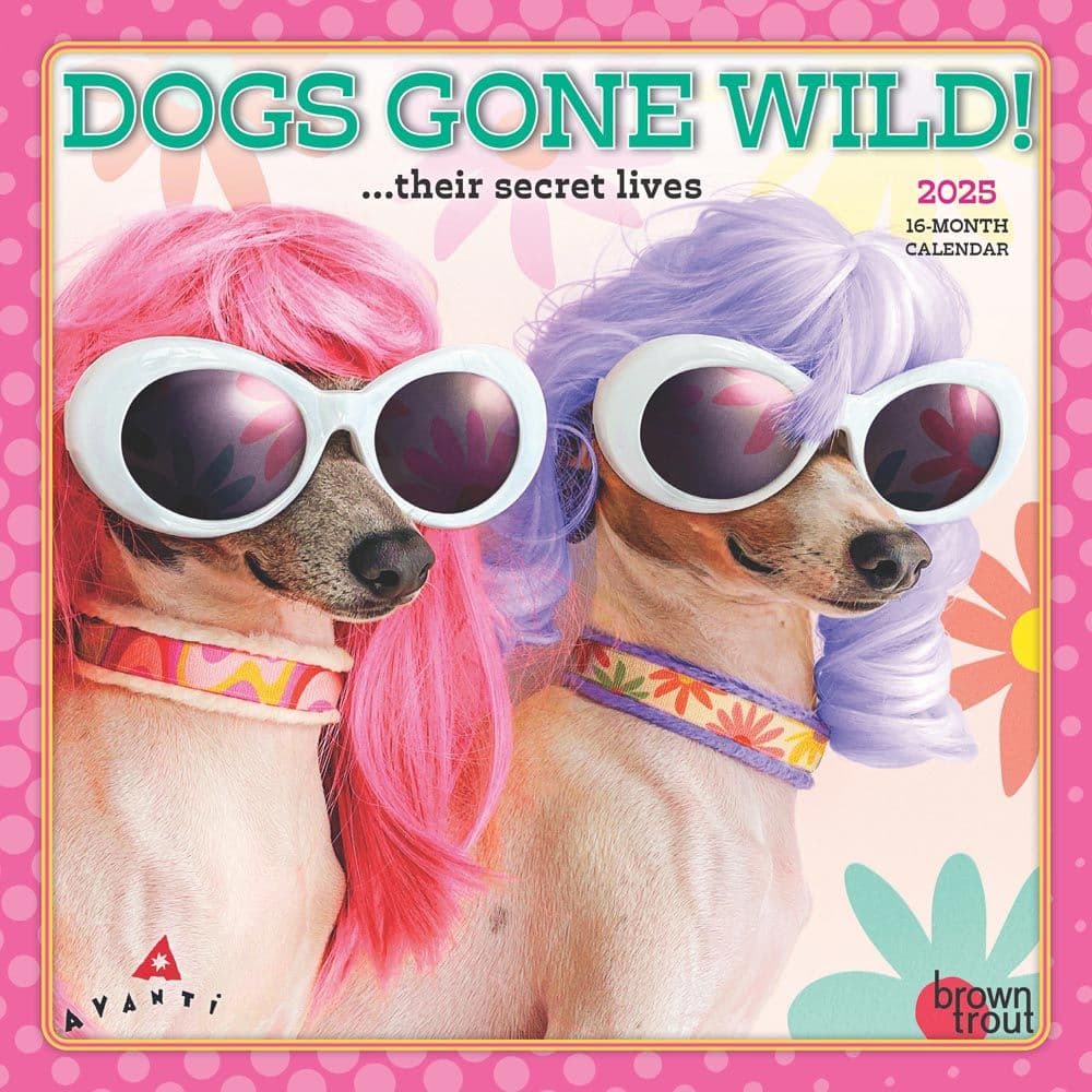 Avanti Dogs Gone Wild 2025 Mini Wall Calendar