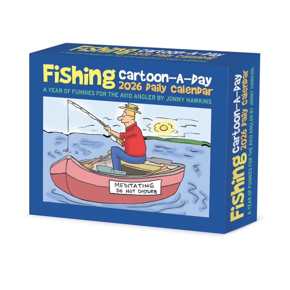 Fishing Cartoon A Day 2026 Desk Calendar Main Image