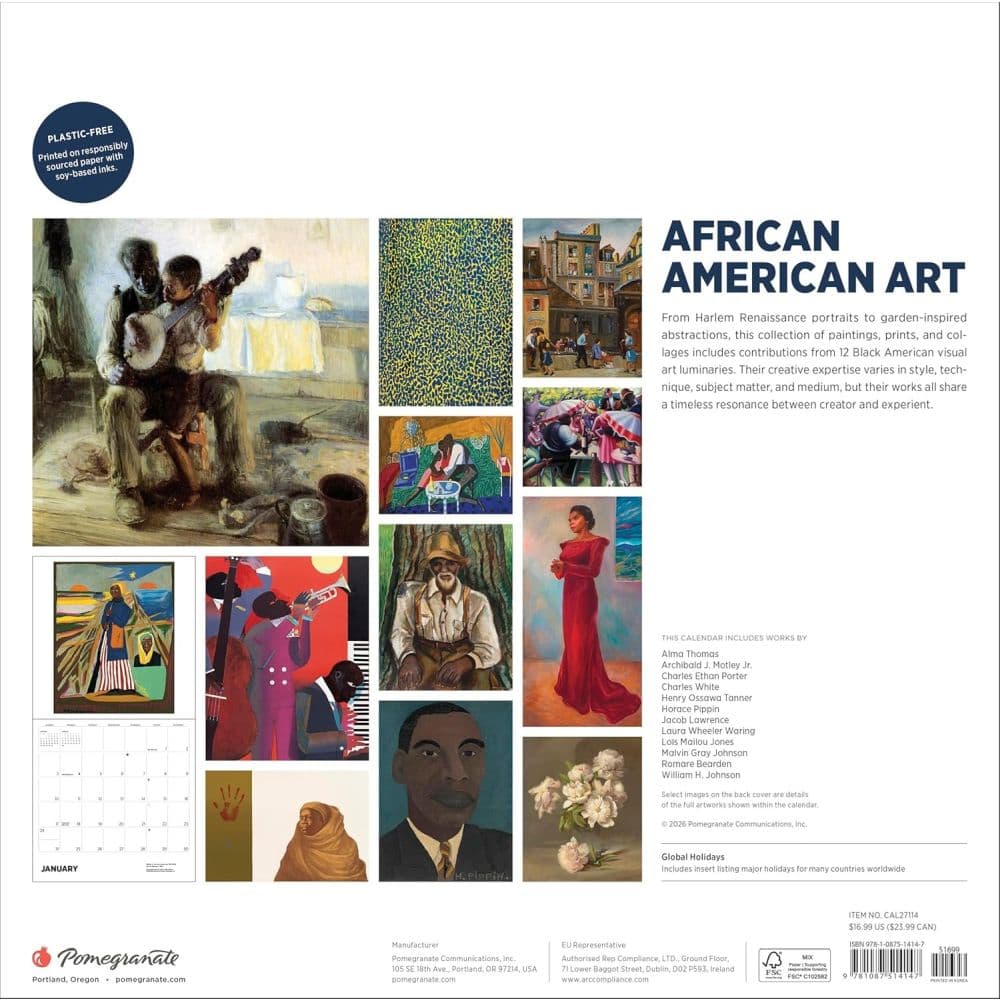 African American Art 2027 Wall Calendar First Alternate Image
