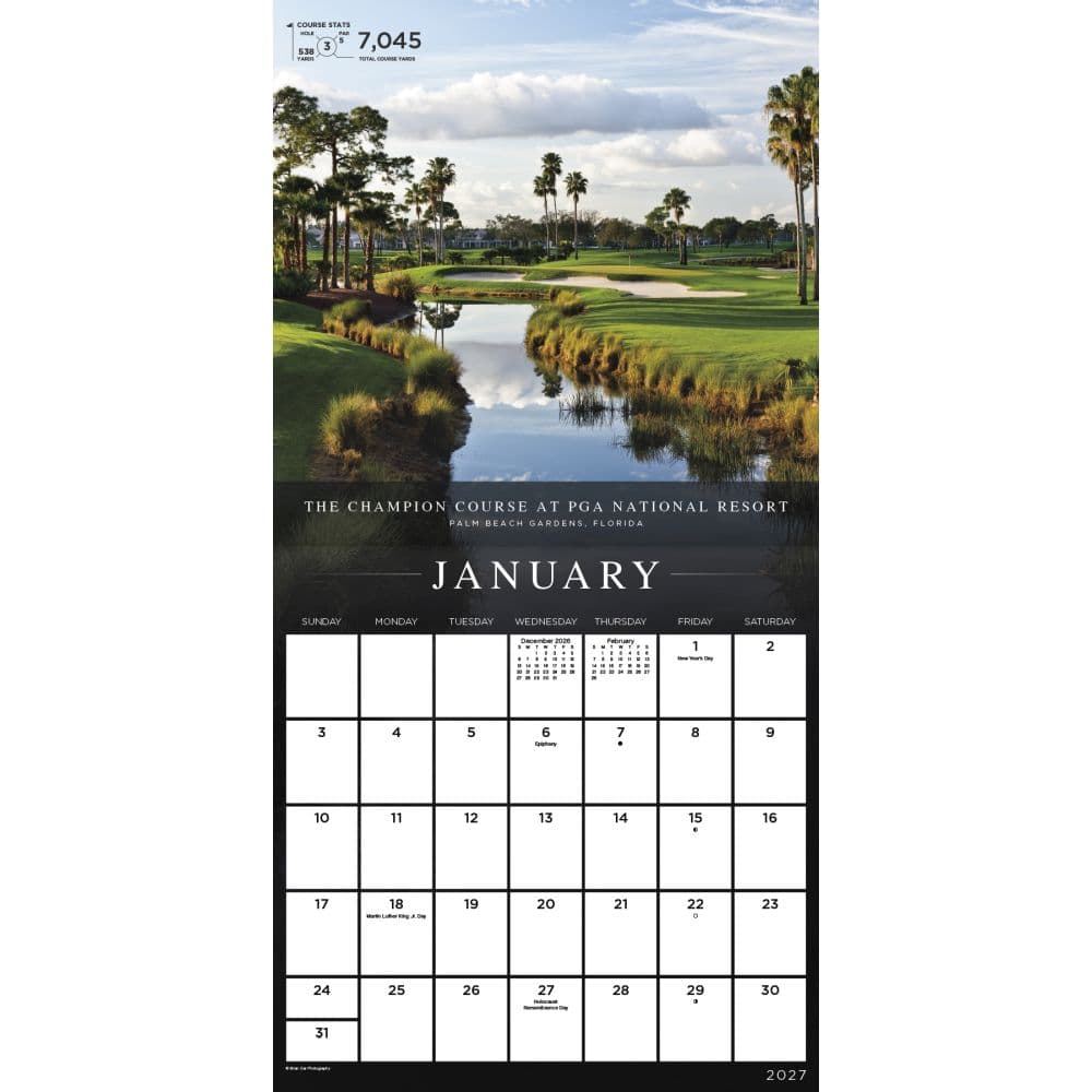 Sports Ilustrated Golf Courses Exclusive With Print 2027 Wall Calendar Second Alternate Image