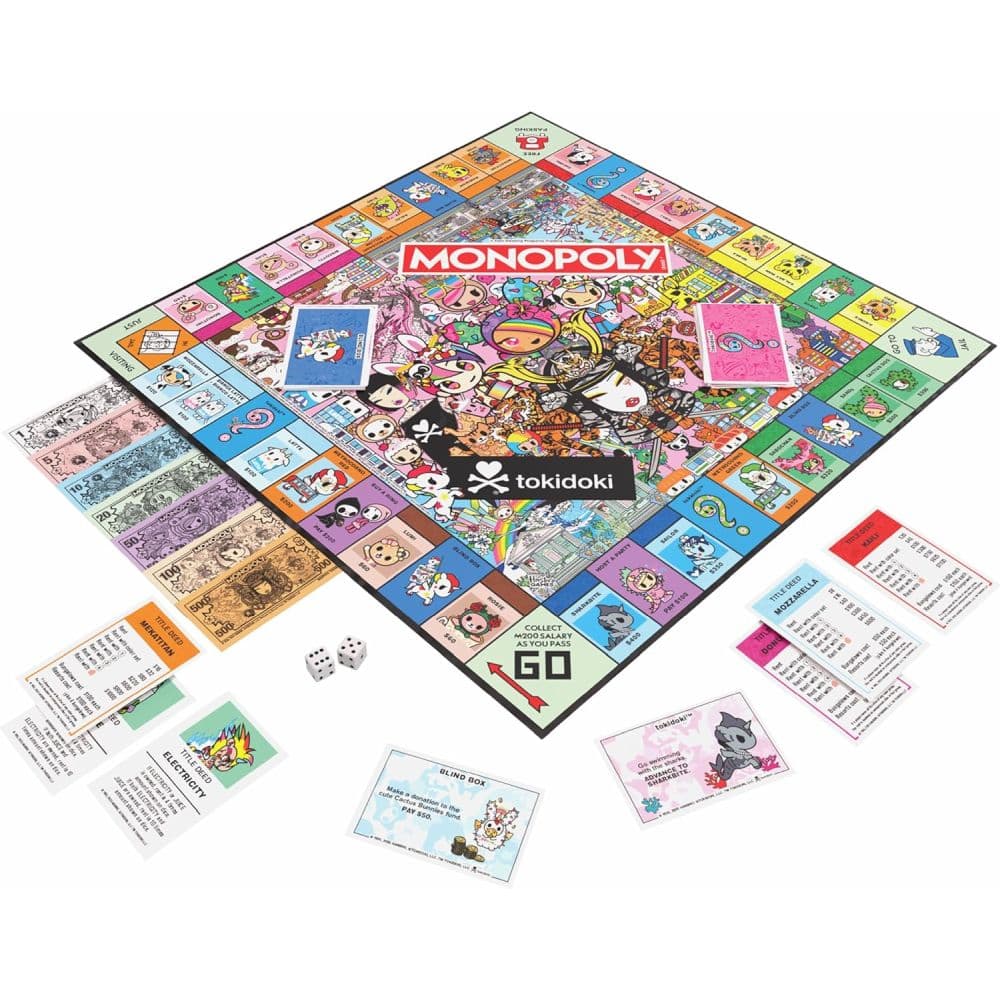 Monopoly Tokidoki Edition Board Game Third Alternate Image