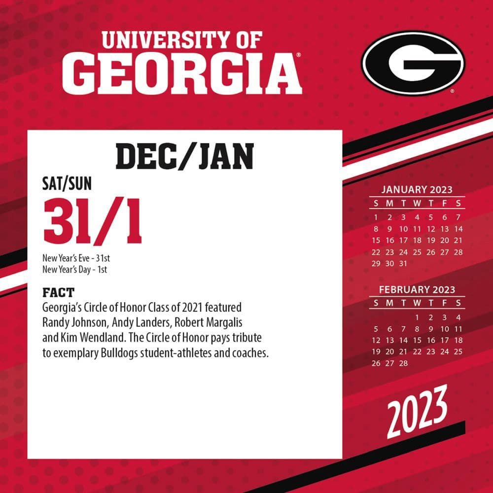 Uga Calendar 2023 Printable Calendar 2023