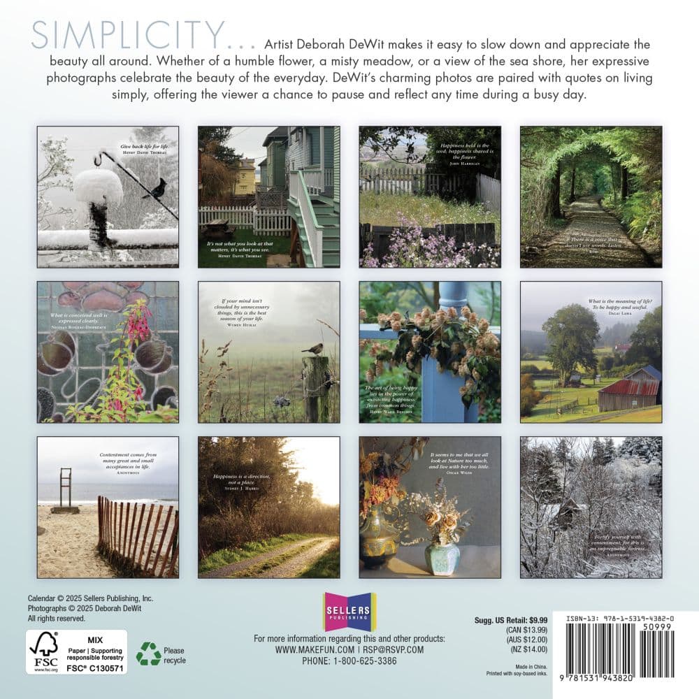 Simplicity 2026 Mini Wall Calendar First Alternate Image