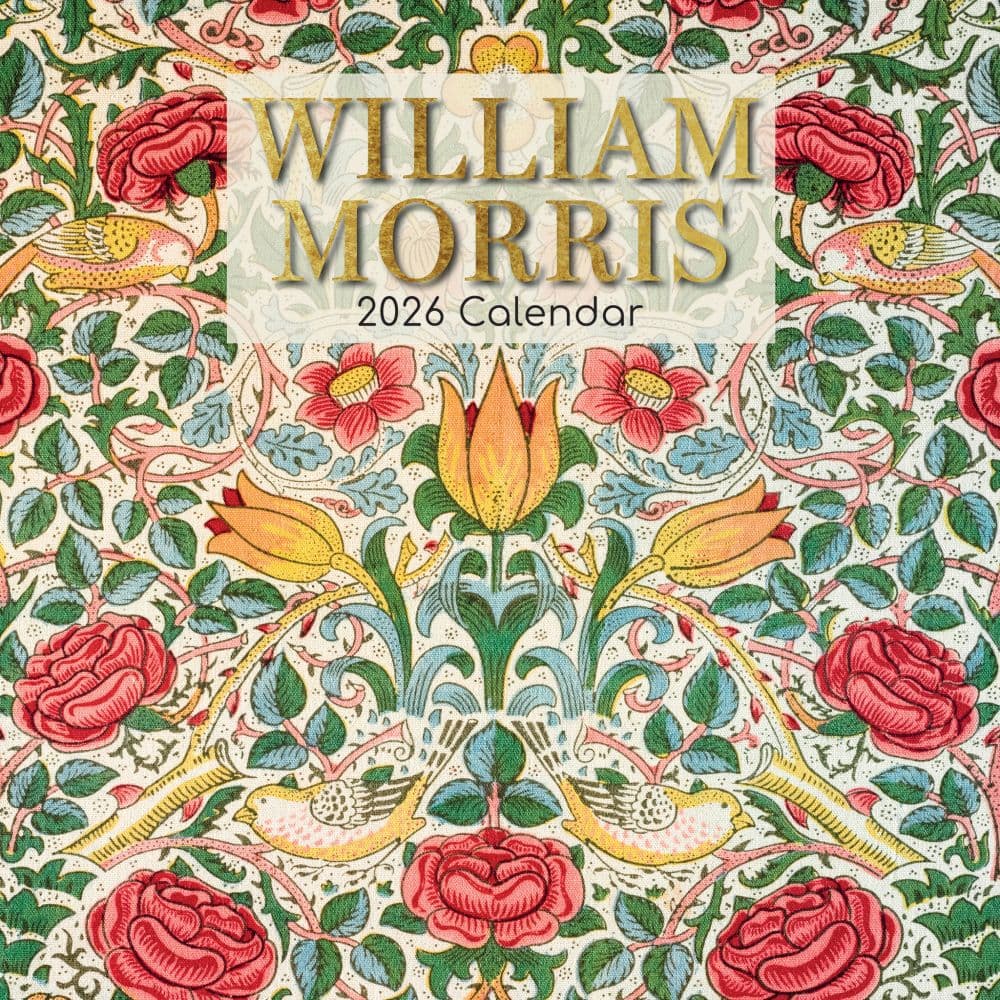 William Morris Rose 2026 Wall Calendar Main Image