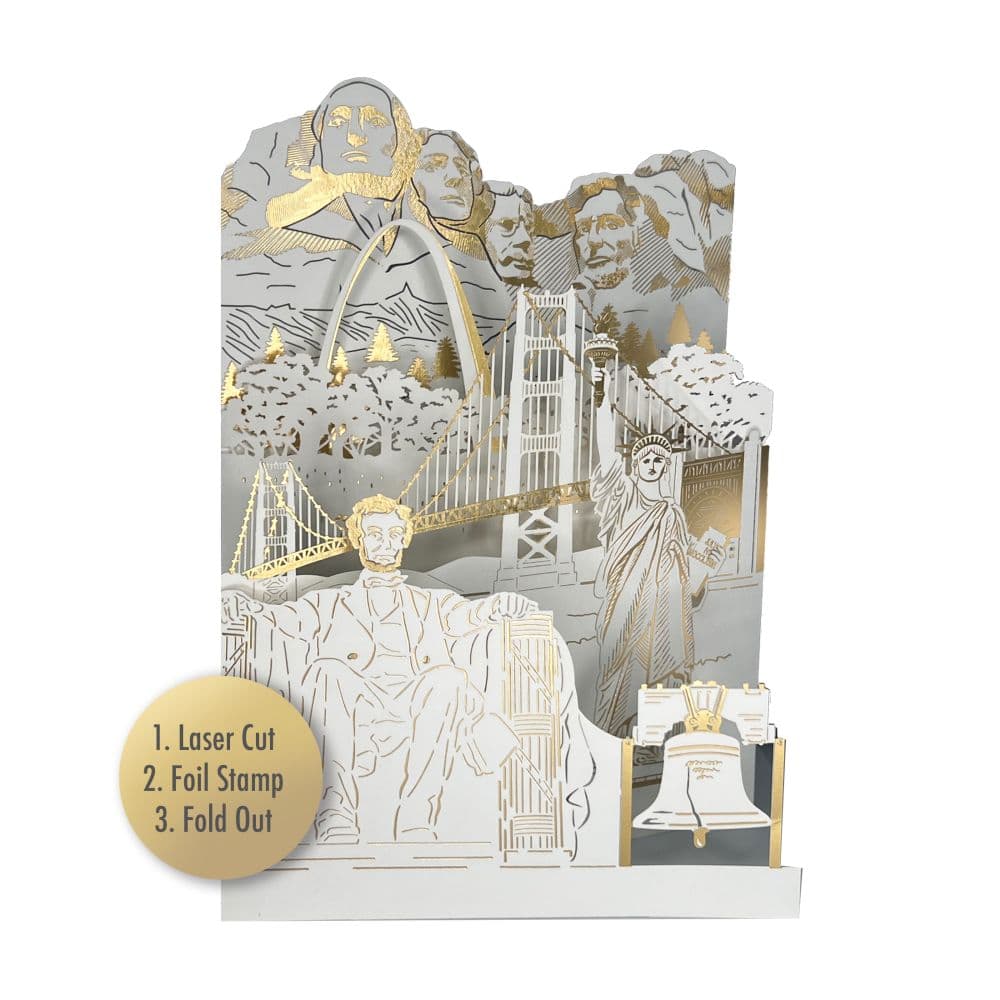 Lasercut American Monuments Card Alt1