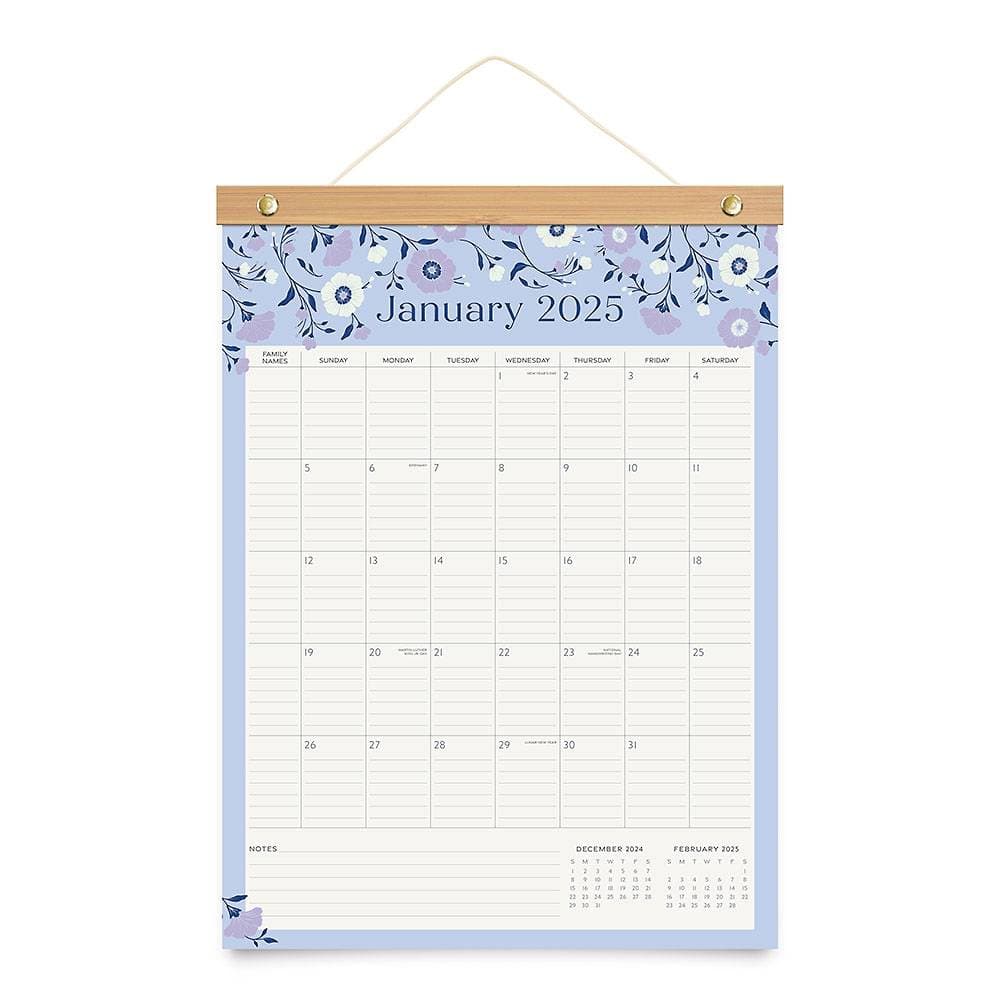 Botanical Family 2025 Wall Calendar January