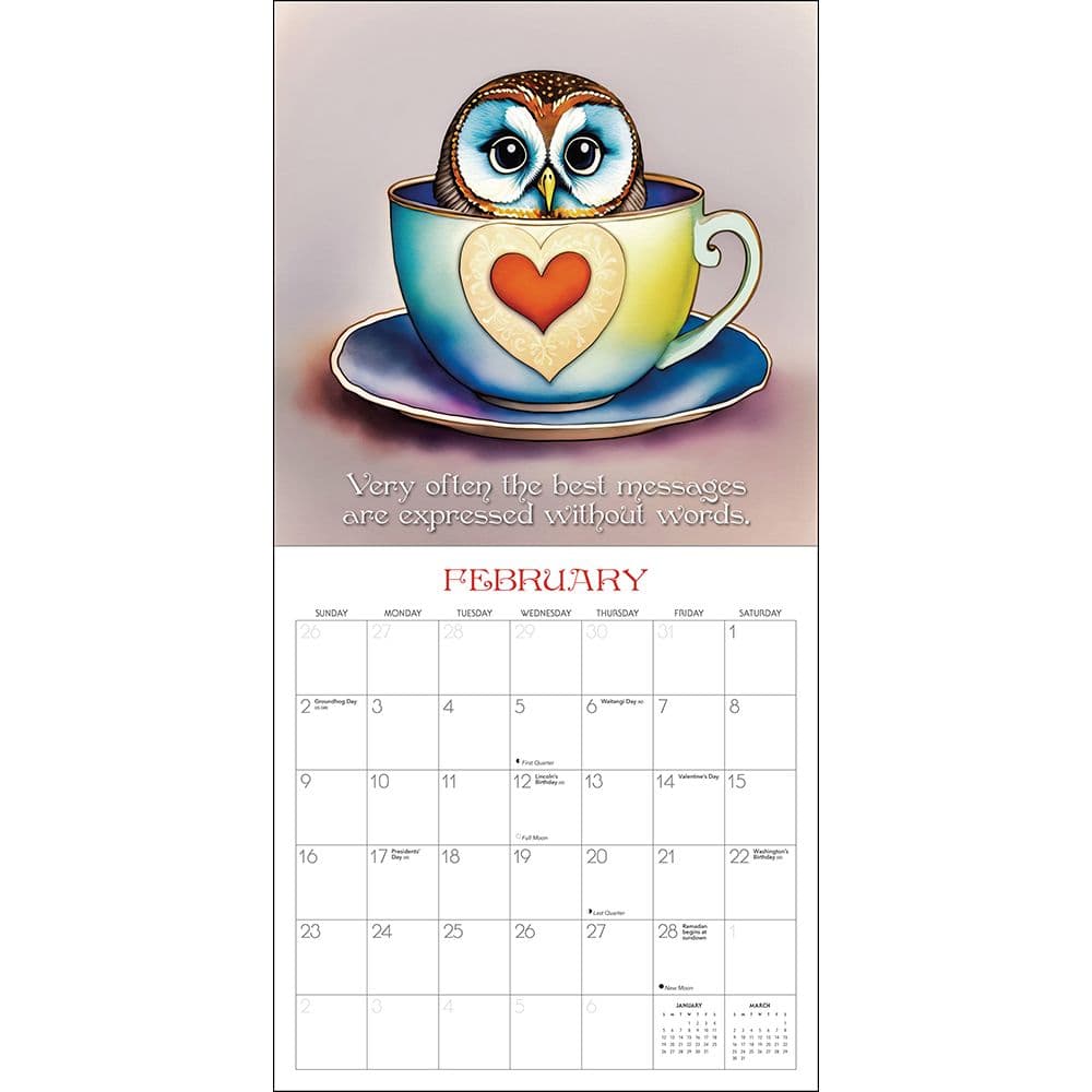 Teacup Wisdom 2025 Wall Calendar Second Alternate